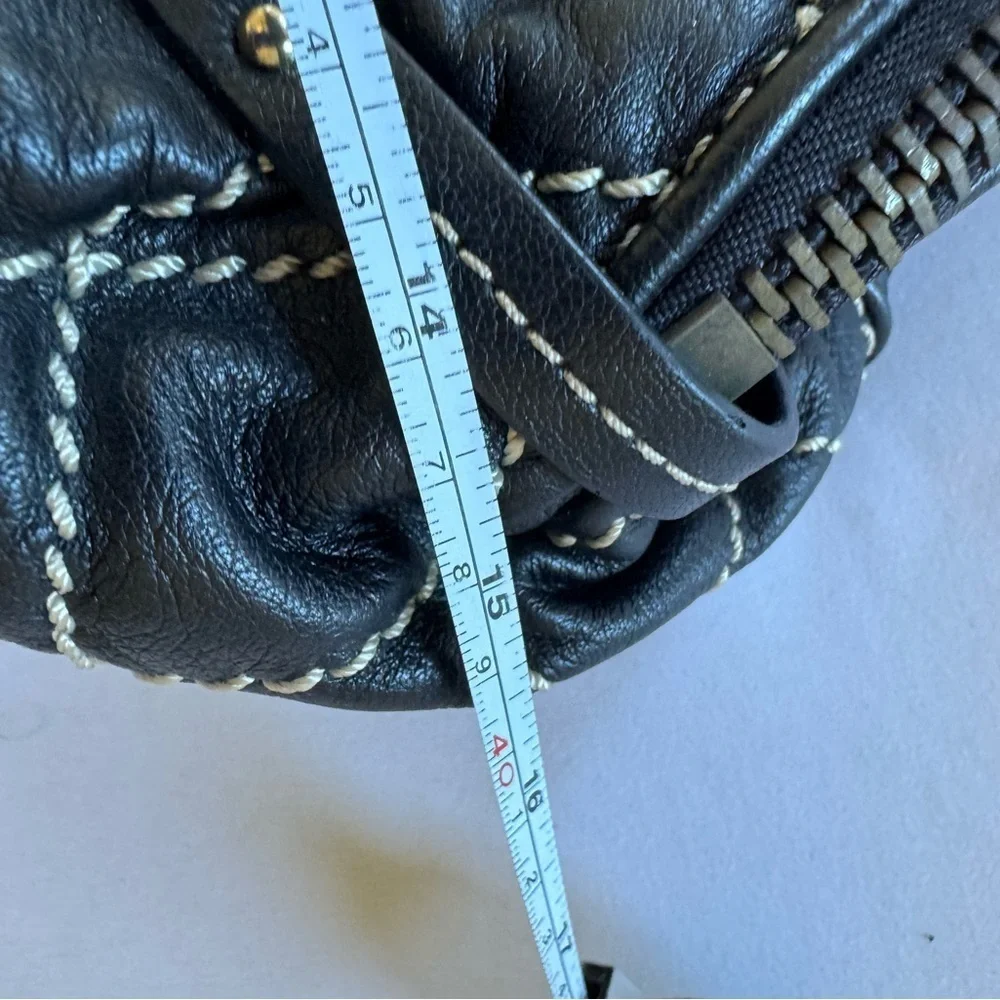 JUICY COUTURE Y2K Quilted Lamb Leather Bowler Bag - Picture 9 of 9